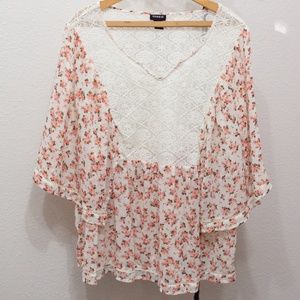 Torrid Floral Peasant Top